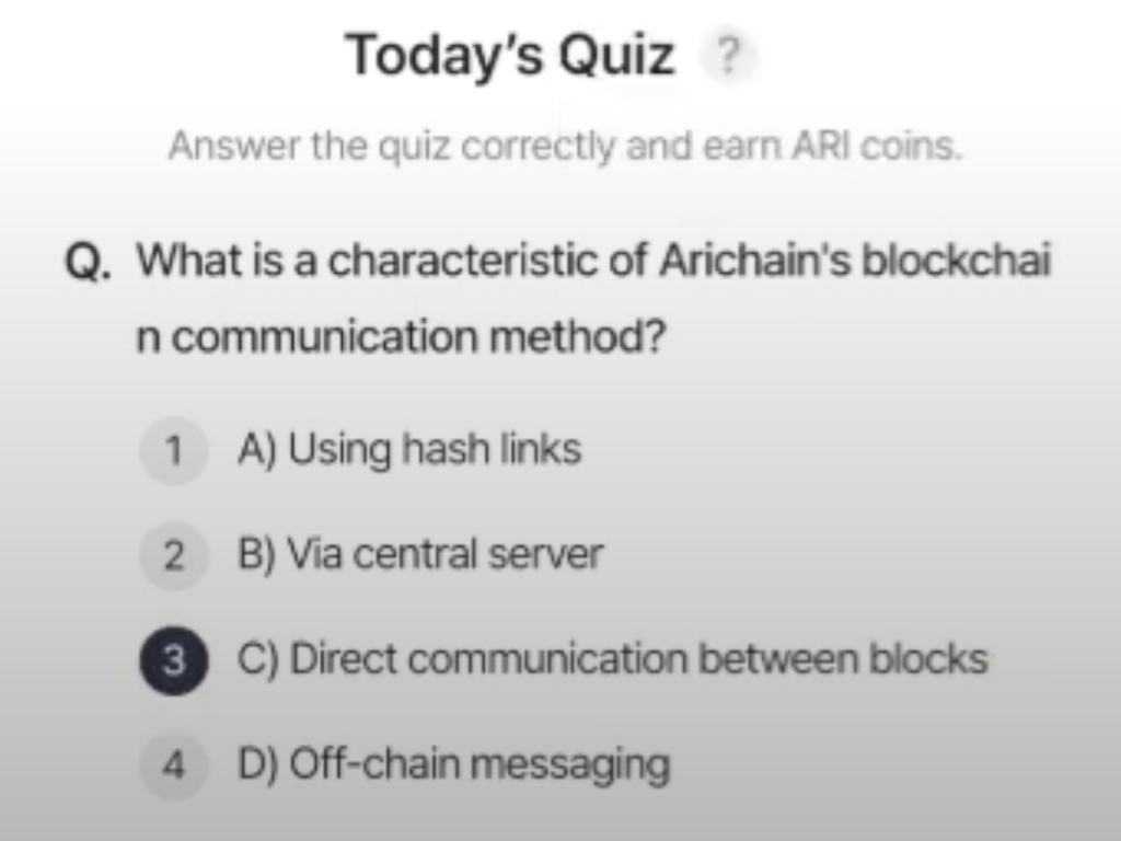 ARI Wallet Daily Quiz Answer 28 February 2025 (AriChain)